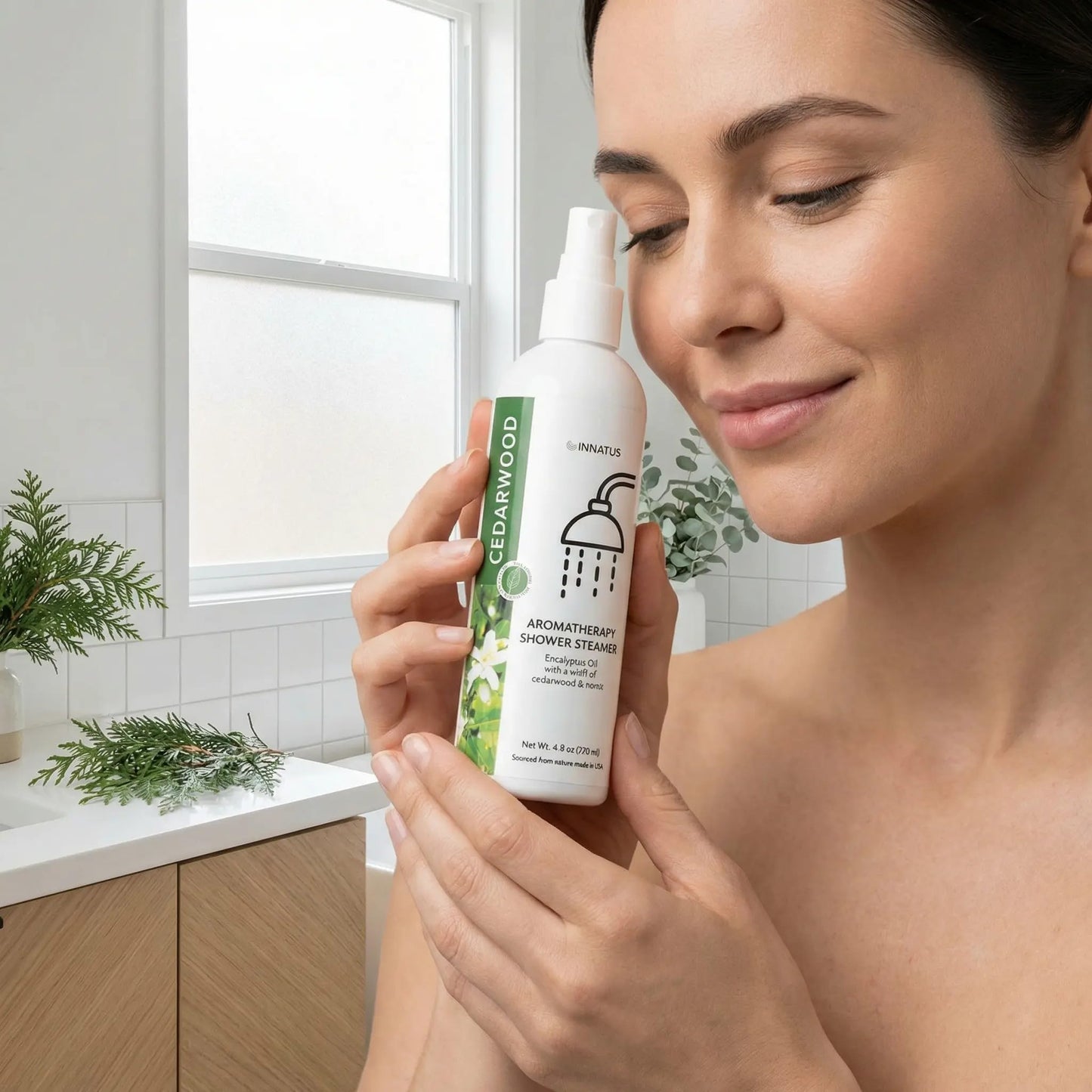 Soothing Shower Spray - 4oz Aromatherapy Shower Steamer Mist for a Spa-Like Experience - Elevates Your Shower - All-Natural Essential Oils (Cedar) Beauty and Personal Care INNATUS