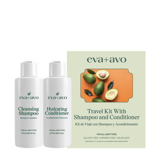 EVA + AVO Avocado Shampoo & Conditioner 8 fl oz, Sulfate-Free Cleanse for Dry Scalp, Fine, Curly, Damaged or Thin Hair, Hydrating & Strengthening Beauty & Personal Care Eva + Avo