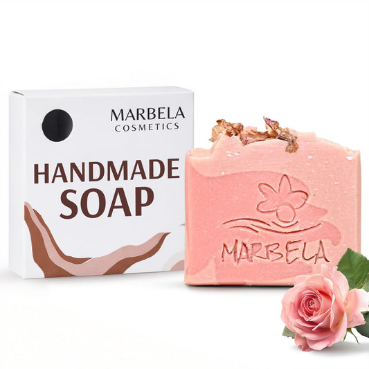 Marbela Cosmetics Handmade Soap Bar - Made in USA, Vegan Friendly, Palm Oil Free, Natural Bar Soap - Gentle Face & Body Soap for Daily Skin Care Beauty & Personal Care Marbela