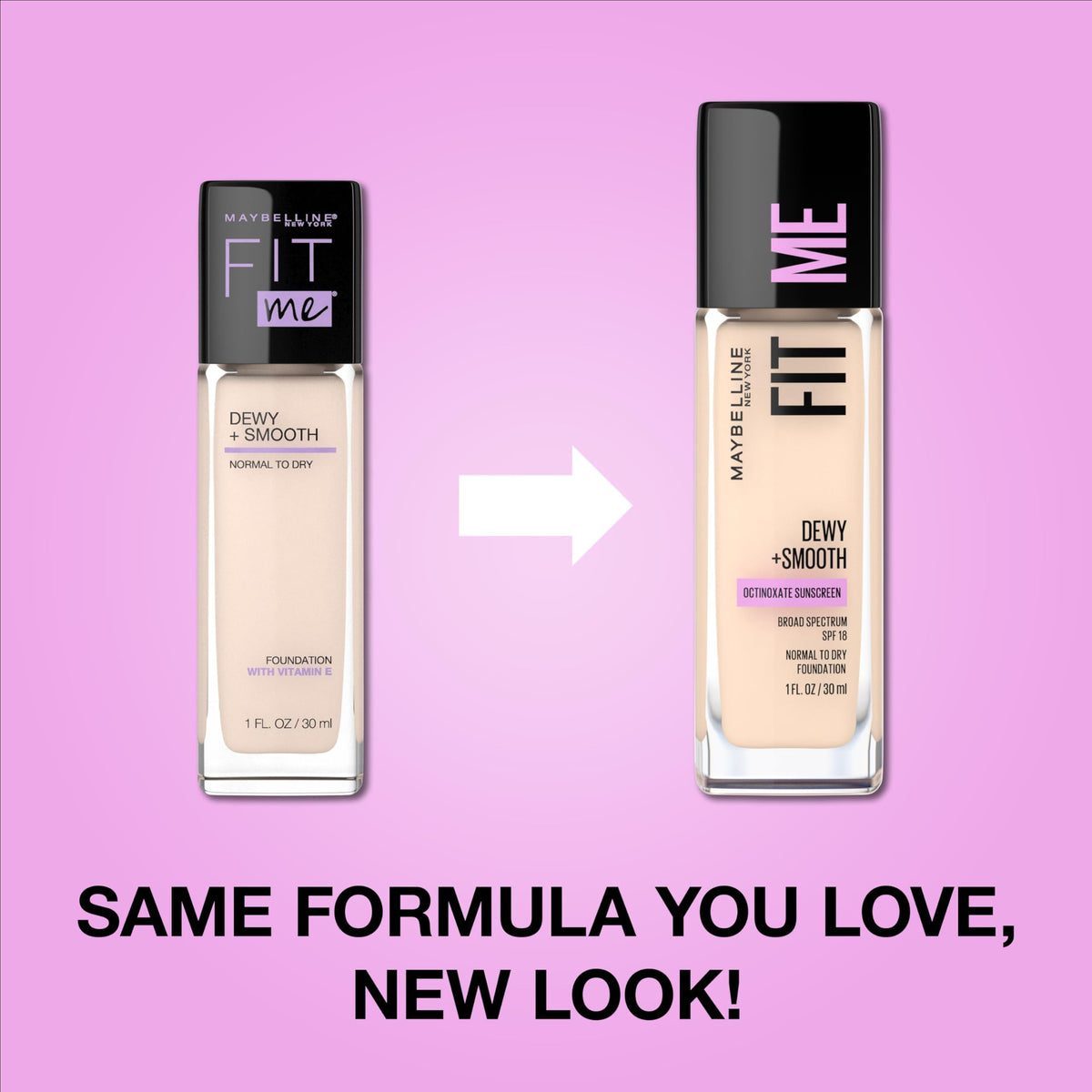 Maybelline Fit Me Dewy + Smooth Liquid Foundation Makeup, Fair Porcelain, 1 Count (Packaging May Vary) Beauty & Personal Care MAYBELLINE