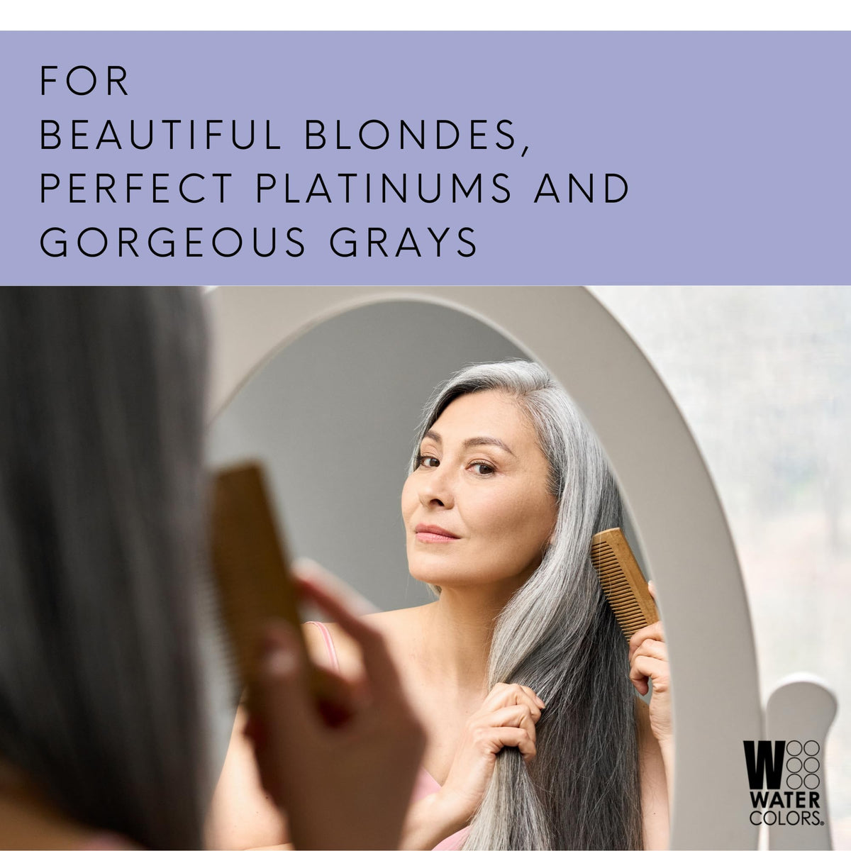 Watercolors Ice Whip Anti-Yellow Leave-In Conditioning Foam Mousse for Blonde, Platinum, Bleached, Silver, Gray, Ash & Brassy Hair - Violet Purple 6.5 Beauty & Personal Care Watercolors