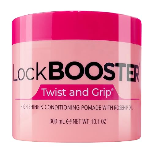 Style Factor Lock BOOSTER Twist & Grip Braid Gel (10.1 Oz.) with Rosehip Oil- Strong Hold, Flake-Free, Frizz-Free Hair Braiding Gel for Defined Beauty & Personal Care Style Factor
