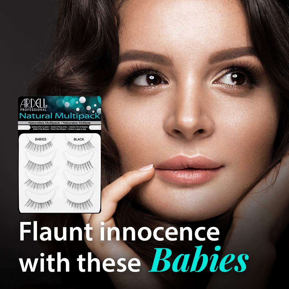 Ardell False Eyelashes Natural Lashes Babies Black - Lightweight, Short Length, Reusable Fake Lashes, 4 Pairs, 1 Pack Beauty & Personal Care Ardell