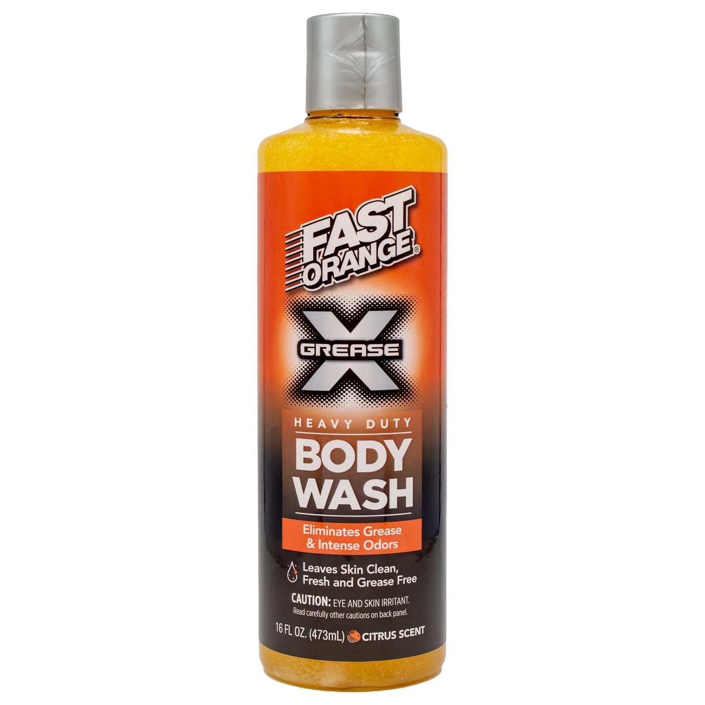 Fast Orange 25716 Grease X Body Wash, Exfoliating & Hydrating Heavy Duty Shower Gel for Men and Women, Mechanic & Industrial Body Soap Removes Grime Beauty & Personal Care Fast Orange