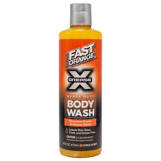 Fast Orange 25716 Grease X Body Wash, Exfoliating & Hydrating Heavy Duty Shower Gel for Men and Women, Mechanic & Industrial Body Soap Removes Grime Beauty & Personal Care Fast Orange