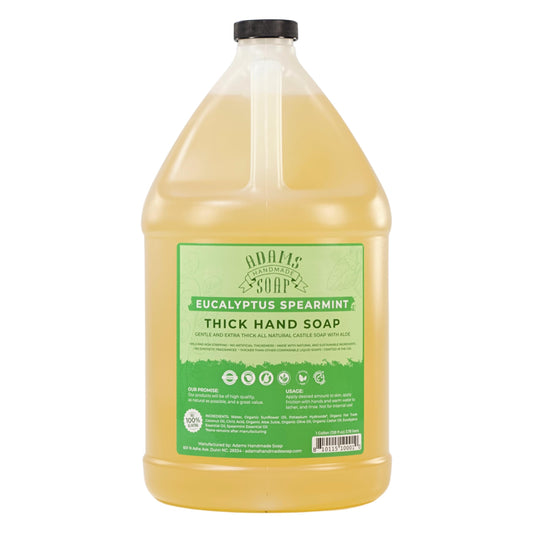 Adams Handmade Soap Liquid Organic Castile Thick Hand Soap 1 Gallon - Eucalyptus Spearmint Beauty & Personal Care Adams Handmade Soap