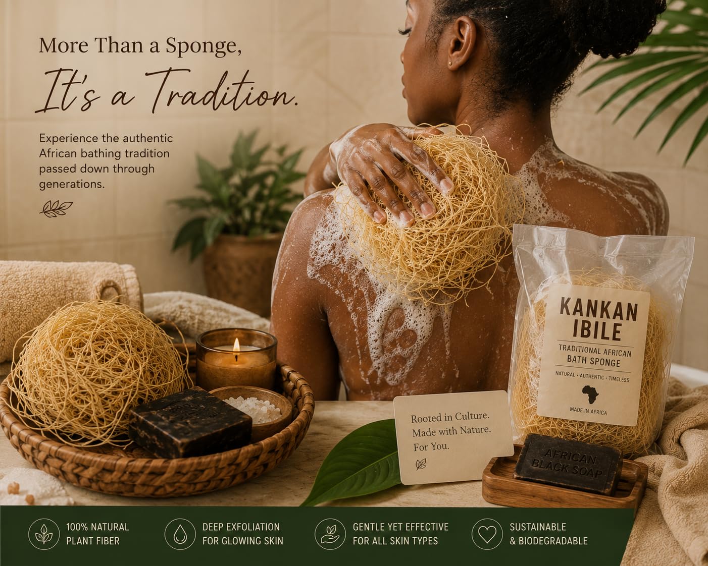 African Local Sponge for Exfoliating Bath Organic Undiluted Lofas for Shower 4 Pack Beauty and Personal Care Topnotchplace