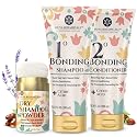 Dry Shampoo Powder with Biotin (0.42 oz) and Bonding Shampoo & Conditioner Set (6.8 Fl oz each) - Strengthening Formula to Restore Damaged Hair Beauty & Personal Care Nuva Botanicals