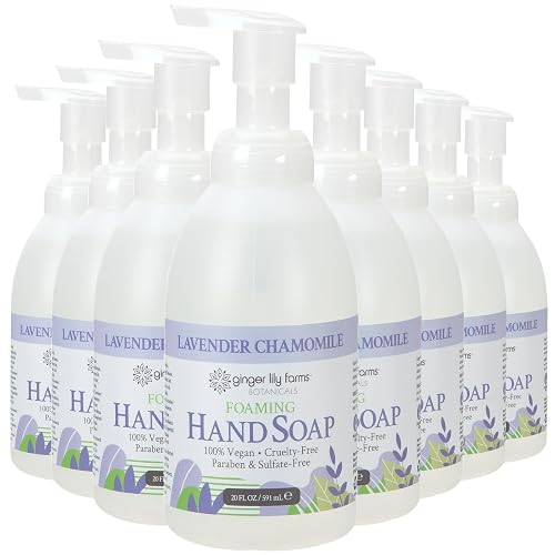 Ginger Lily Farms Botanicals All-Purpose Foaming Hand Soap Refill, 100% Vegan & Cruelty-Free, Lavender Chamomile Scent, 20 Fl Oz (Pack of 8) Beauty & Personal Care Ginger Lily Farms