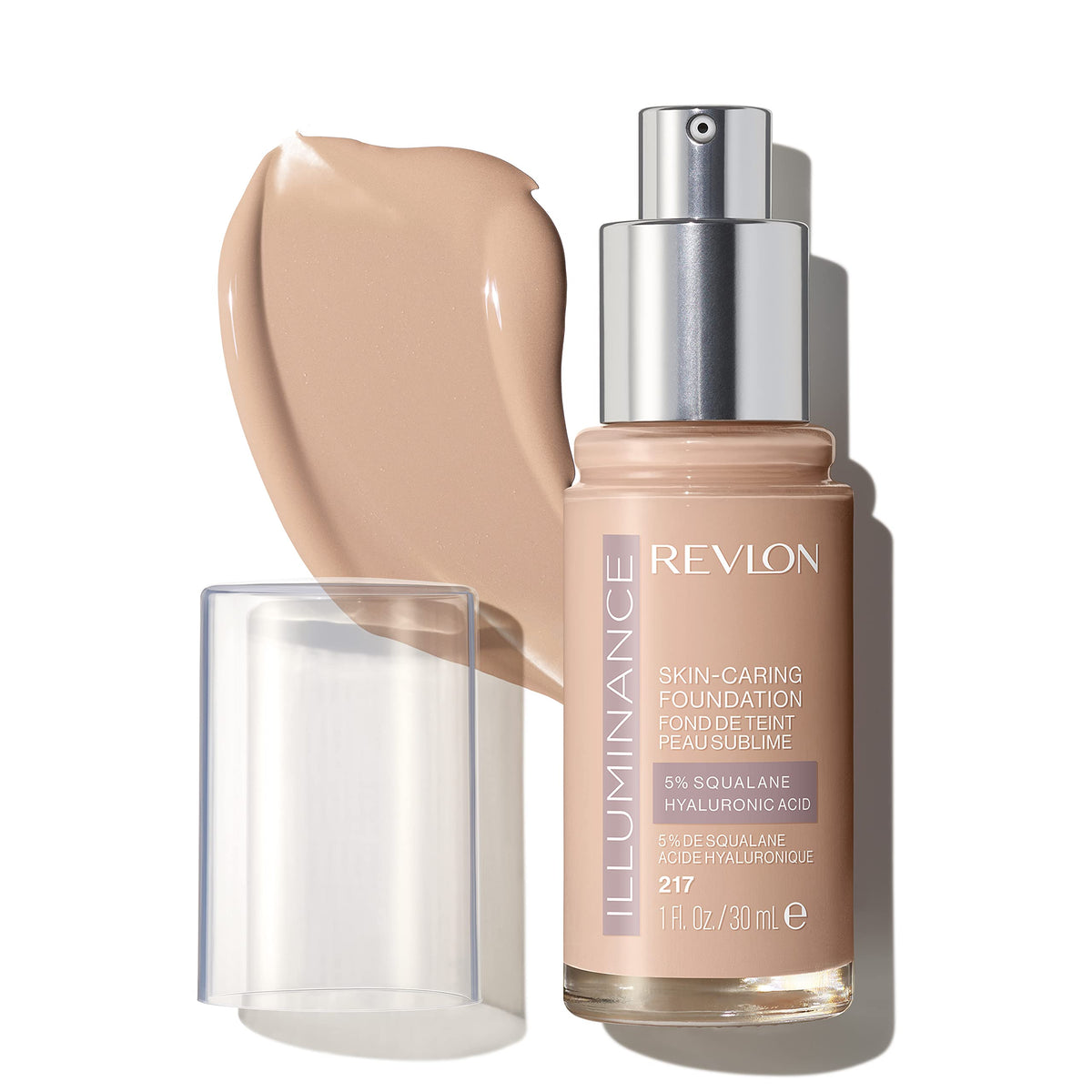 Revlon Illuminance Skin-Caring Liquid Foundation, Hyaluronic Acid, Hydrating and Nourishing Formula with Medium Coverage, 217 Beige, 1 fl oz Beauty & Personal Care REVLON