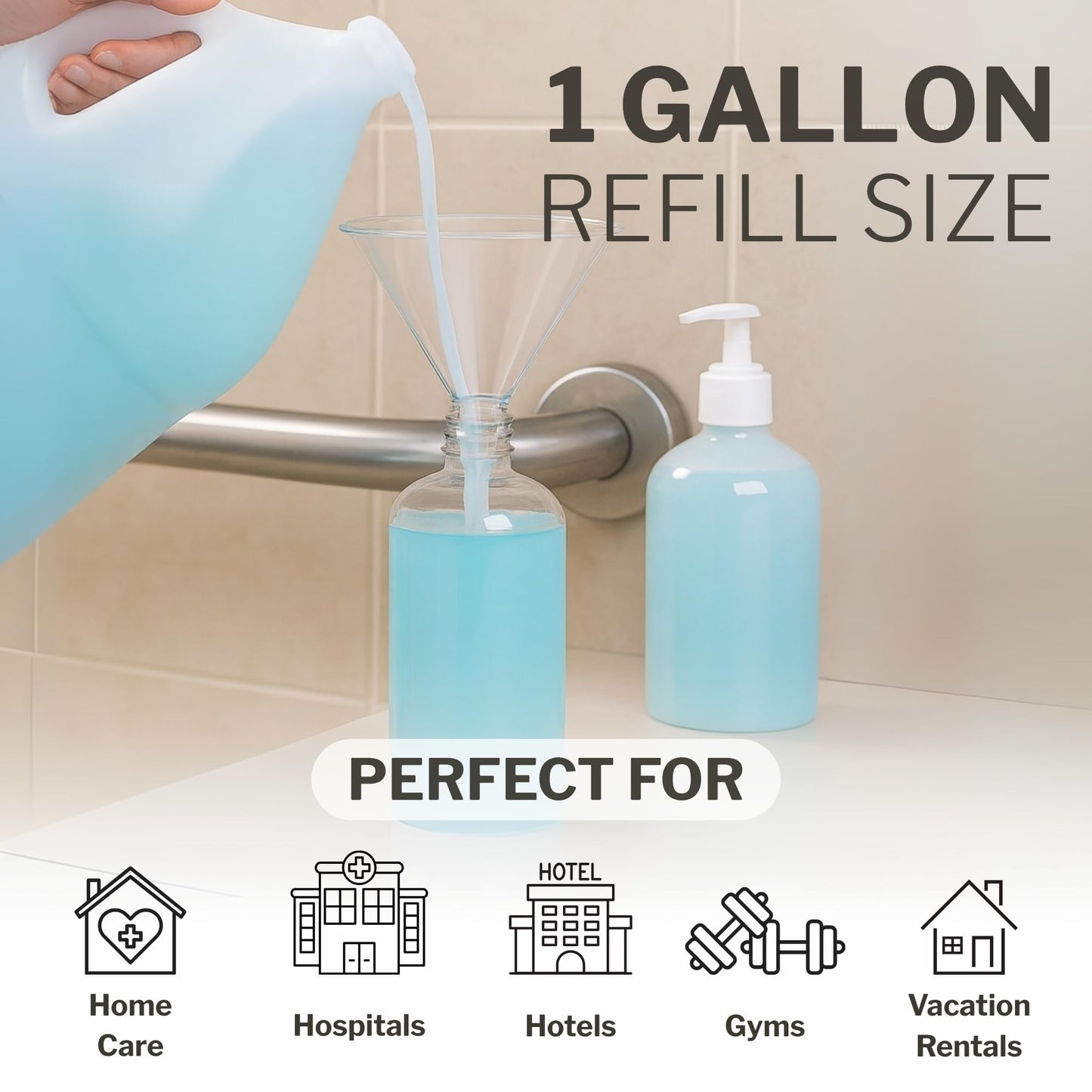 McKesson Body Wash and Shampoo - 1 Gallon Bulk Refill Full Body Wash with Aloe, Summer Rain Scent - Sensitive Skin & Hair 2?in?1 Beauty & Personal Care McKesson