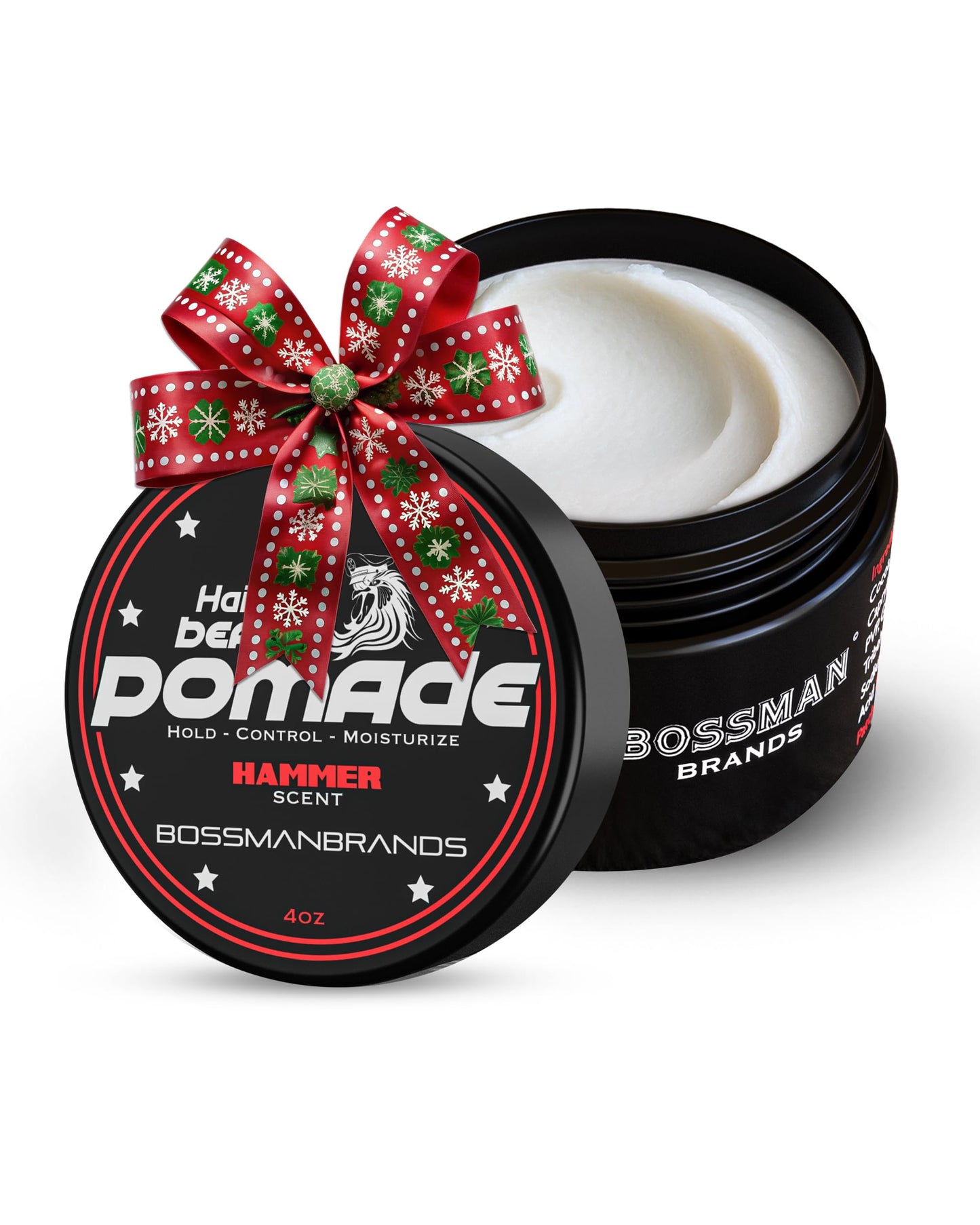 Bossman Hair & Beard Pomade for Men (Hammer Scent) - Medium Hold & Moisturizing for Hair, Beard & Mustache Styling - Made in USA Beauty & Personal Care Bossman