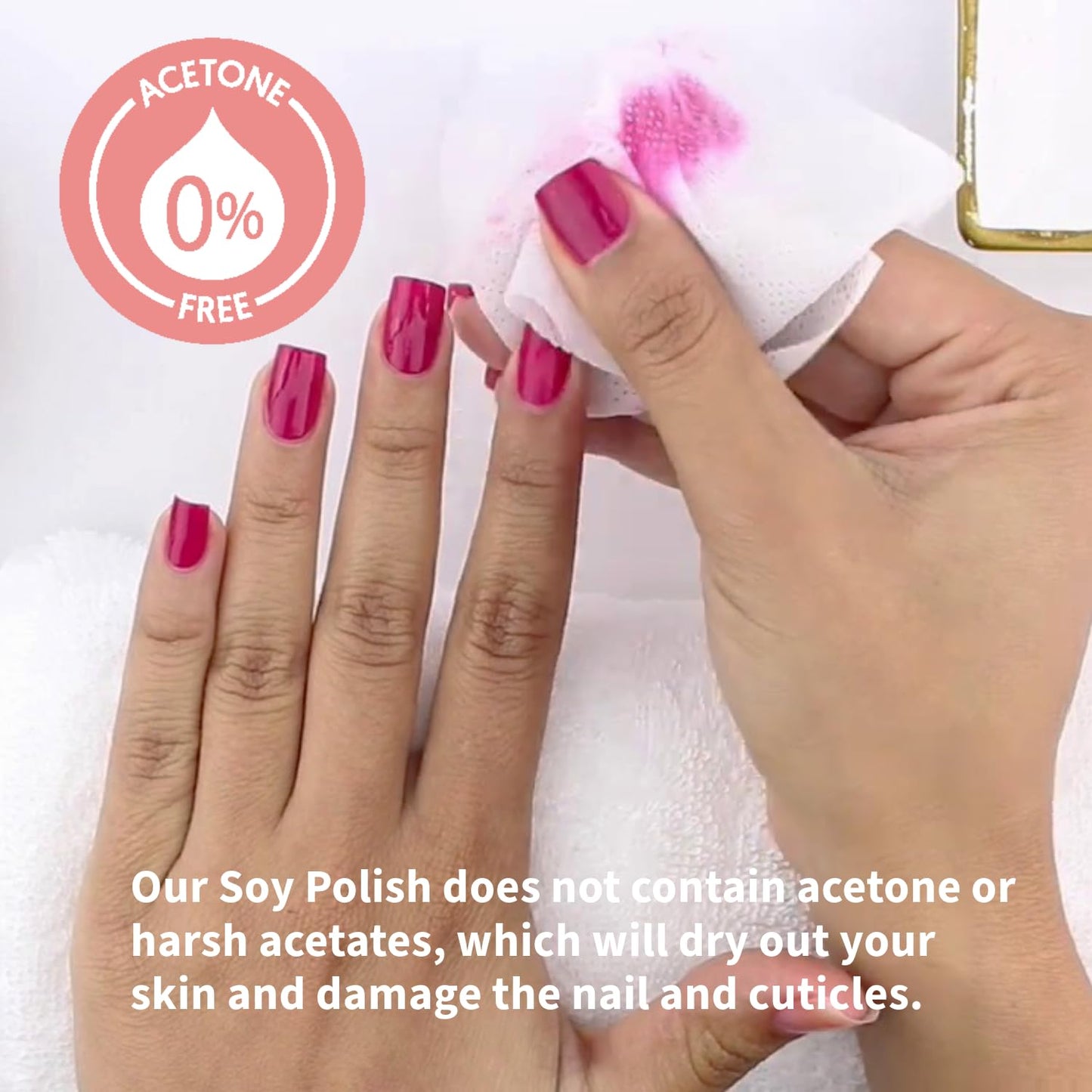 ella+mila Soy Nail Polish Remover - Unscented, Non-Acetone, Non-Toxic Fingernail Polish Remover for Natural Nails - Gentle, Vegan Formula Enriched Beauty & Personal Care ella+mila