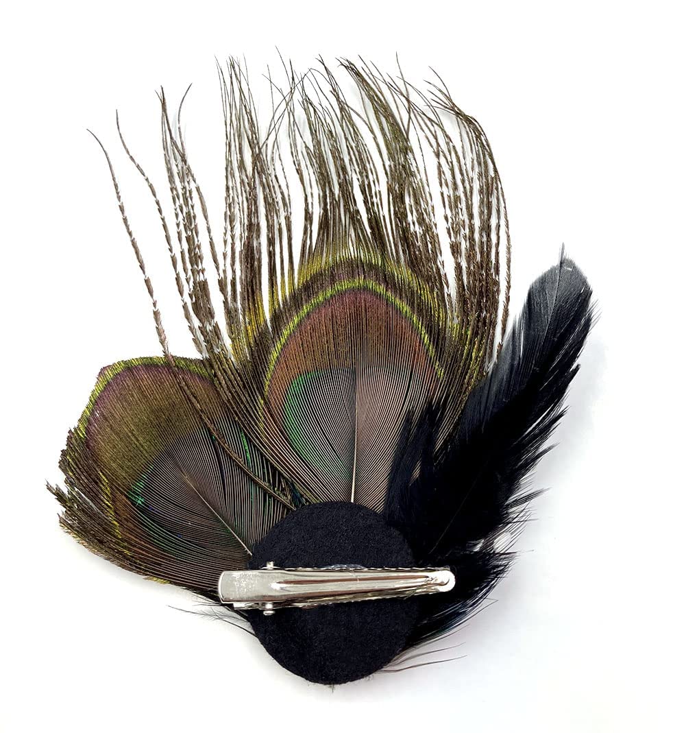 Aliotech Beautiful Butterfly Peacock Feather Hair Clip Pins with Rhinestones,Feather Hair Clip Pin Bridal Wedding Dance Party Hair Accessory Beauty & Personal Care Aliotech