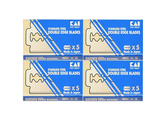 20 Kai Stainless Steel Double Edge Razor Blades Beauty and Personal Care KAI