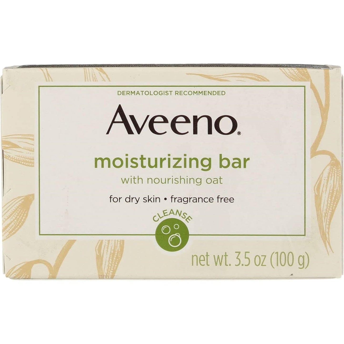 Aveeno Gentle Moisturizing Bar Facial Cleanser with Nourishing Oat for Dry Skin, Fragrance-free, Dye-Free, & Soap-Free, 3.5 oz (Pack of 4) Beauty & Personal Care Aveeno