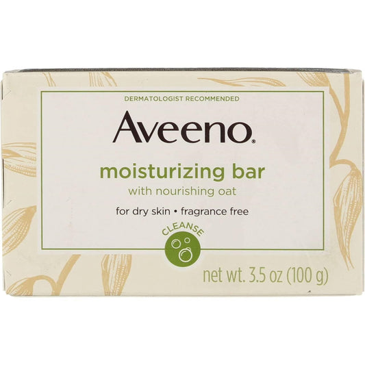 Aveeno Moisturizing Bar with Natural Colloidal Oatmeal for Dry Skin, Fragrance Free, 3 Oz (Pack of 5) Beauty & Personal Care Aveeno