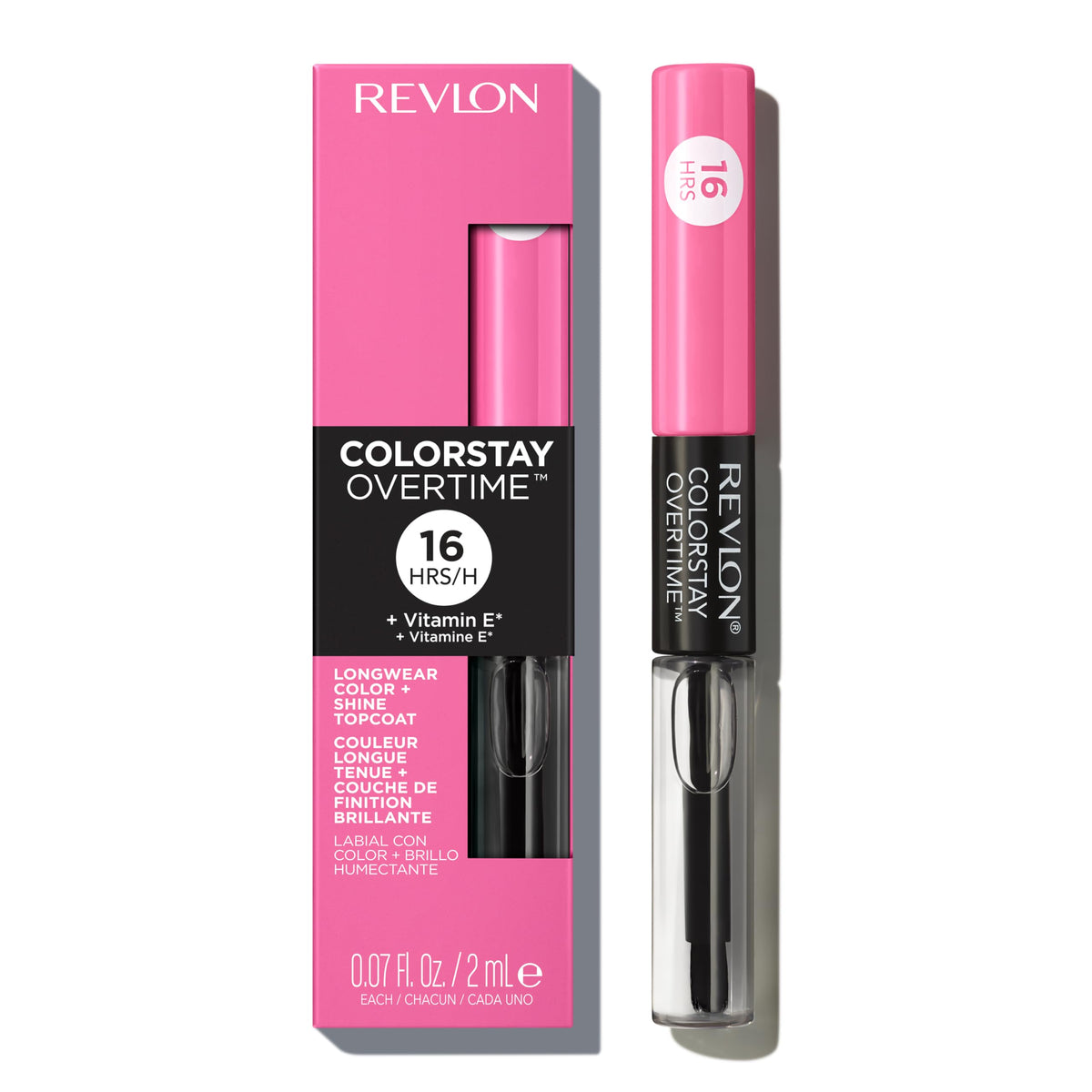 Revlon Liquid Lipstick with Clear Lip Gloss, ColorStay Overtime Lipcolor, Dual Ended with Vitamin E, 080 Keep Blushing, 0.07 Fl Oz Beauty & Personal Care REVLON