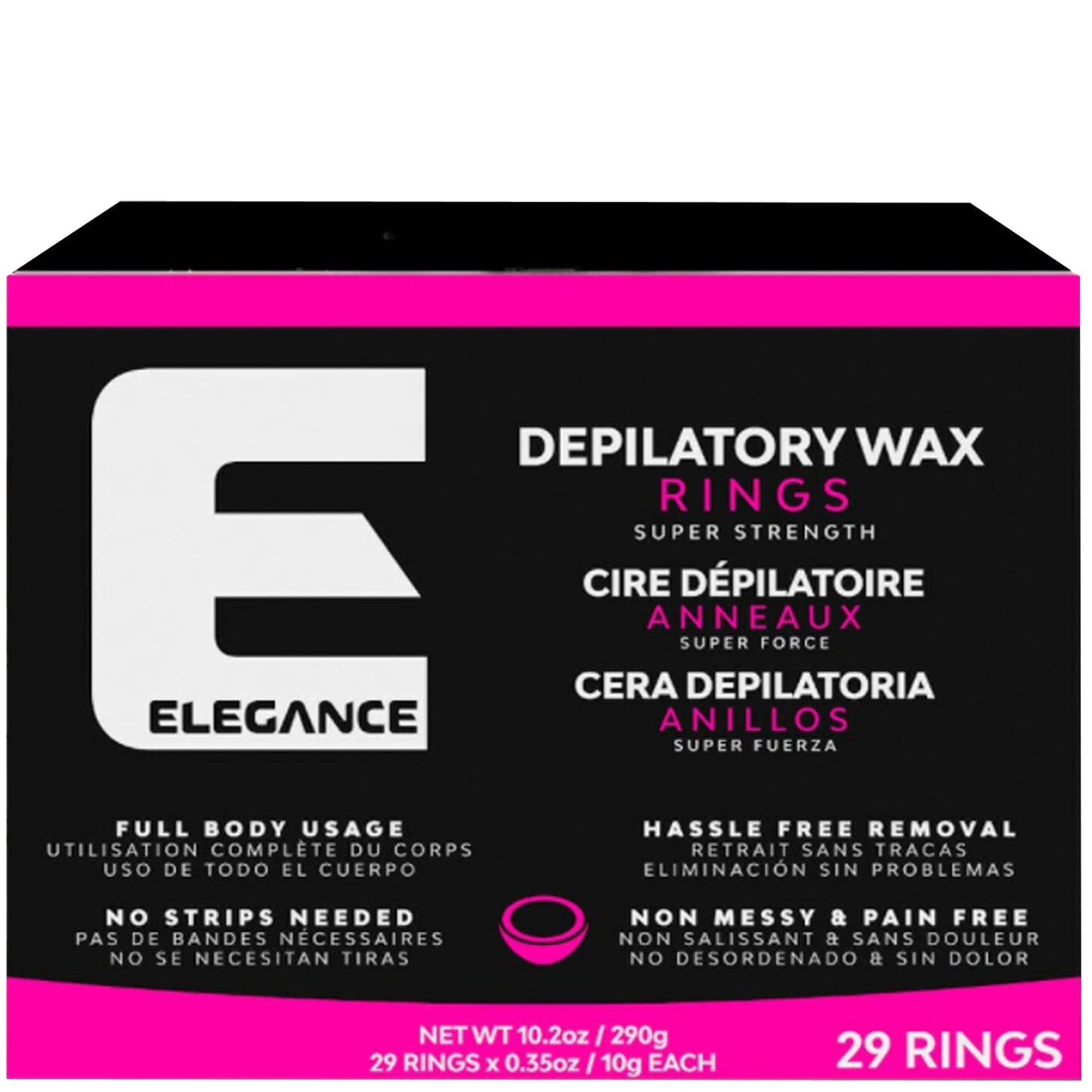 E Elegance Ultra Depilatory Wax Rings - Super Strength Hair Wax For Quick and Mess-Free Hair Removal, 29 PC Beauty and Personal Care E Elegance
