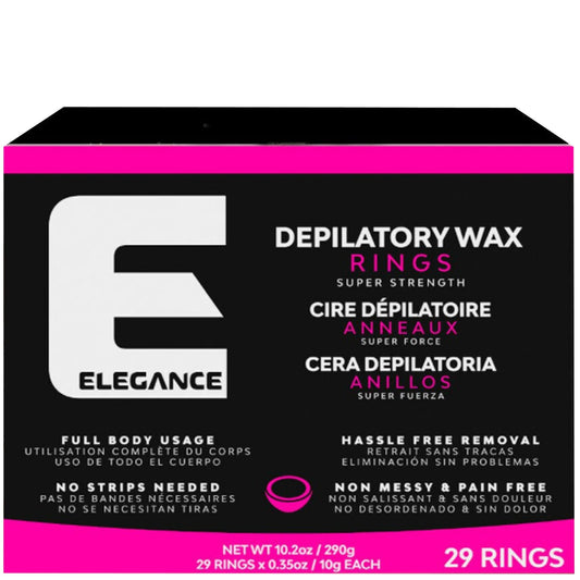 E Elegance Ultra Depilatory Wax Rings - Super Strength Hair Wax For Quick and Mess-Free Hair Removal, 29 PC Beauty and Personal Care E Elegance