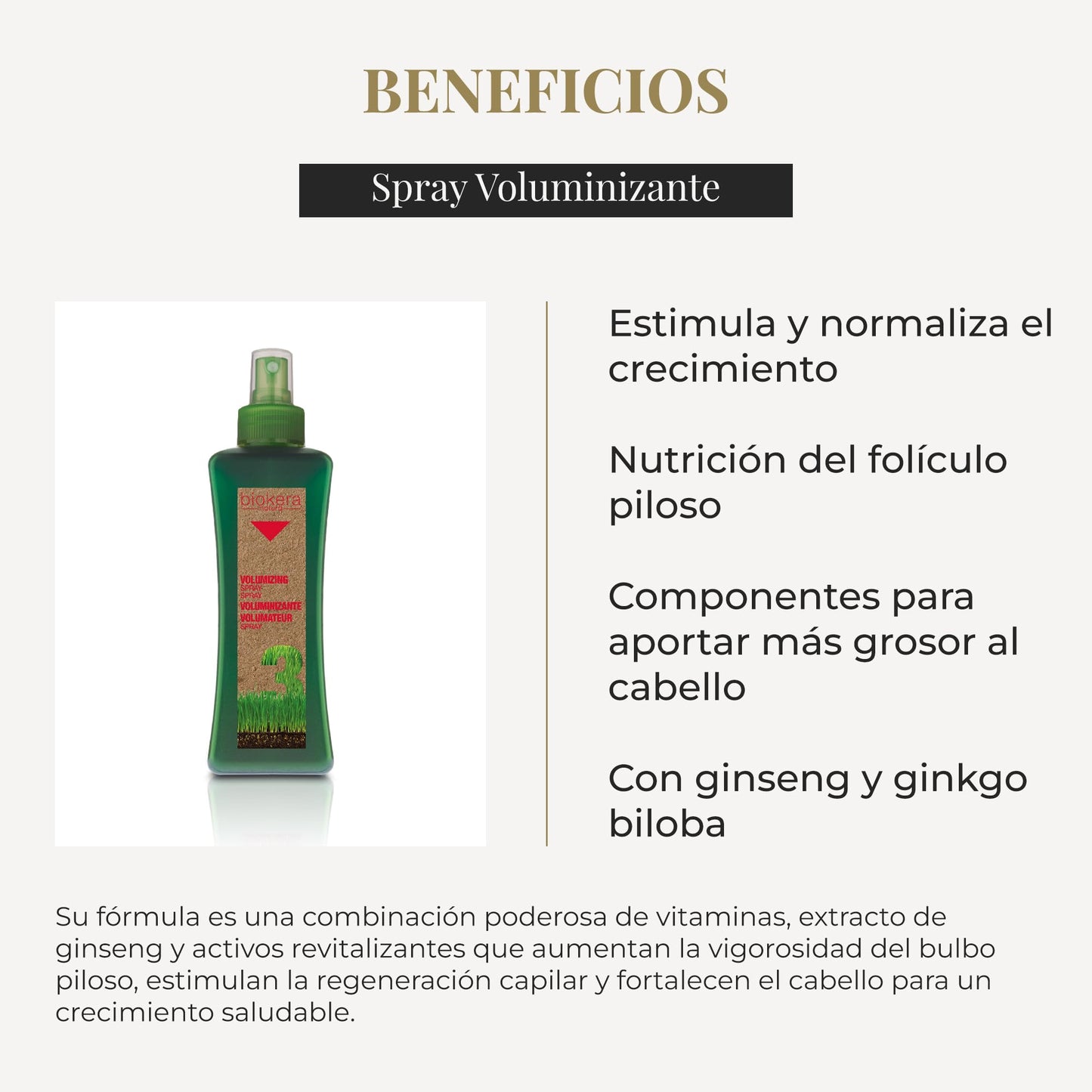 Salerm Biokera Natura Volumizing Spray for Unisex, 10.1 Ounce Beauty & Personal Care SALERM