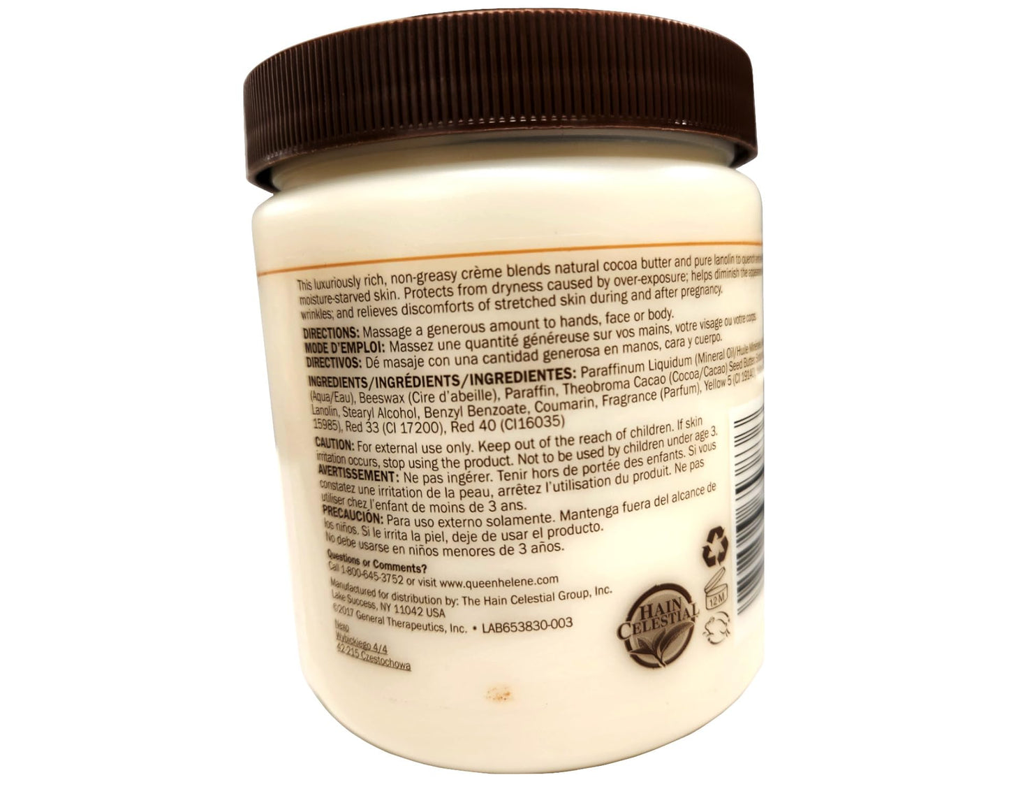 Queen Helene Cocoa Butter Moisturizing Kit, Face + Body Crème 15 oz and 100% Cocoa Butter Lip Balm 1 oz for Dry Skin and Lips Beauty & Personal Care Queen Helene