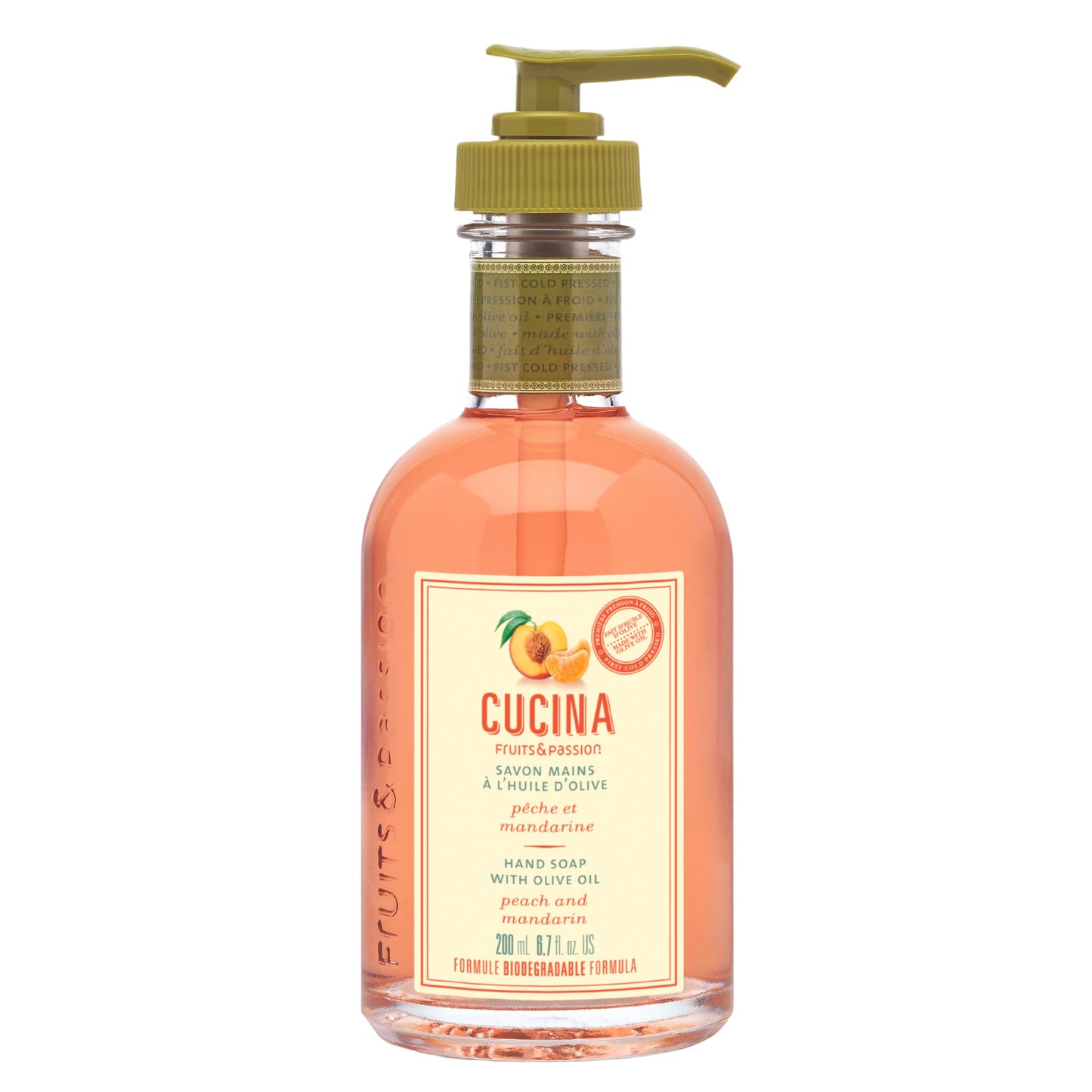 Cucina Fruits & Passion Peach and Mandarin Hand Soap, 200ml Beauty & Personal Care Cucina