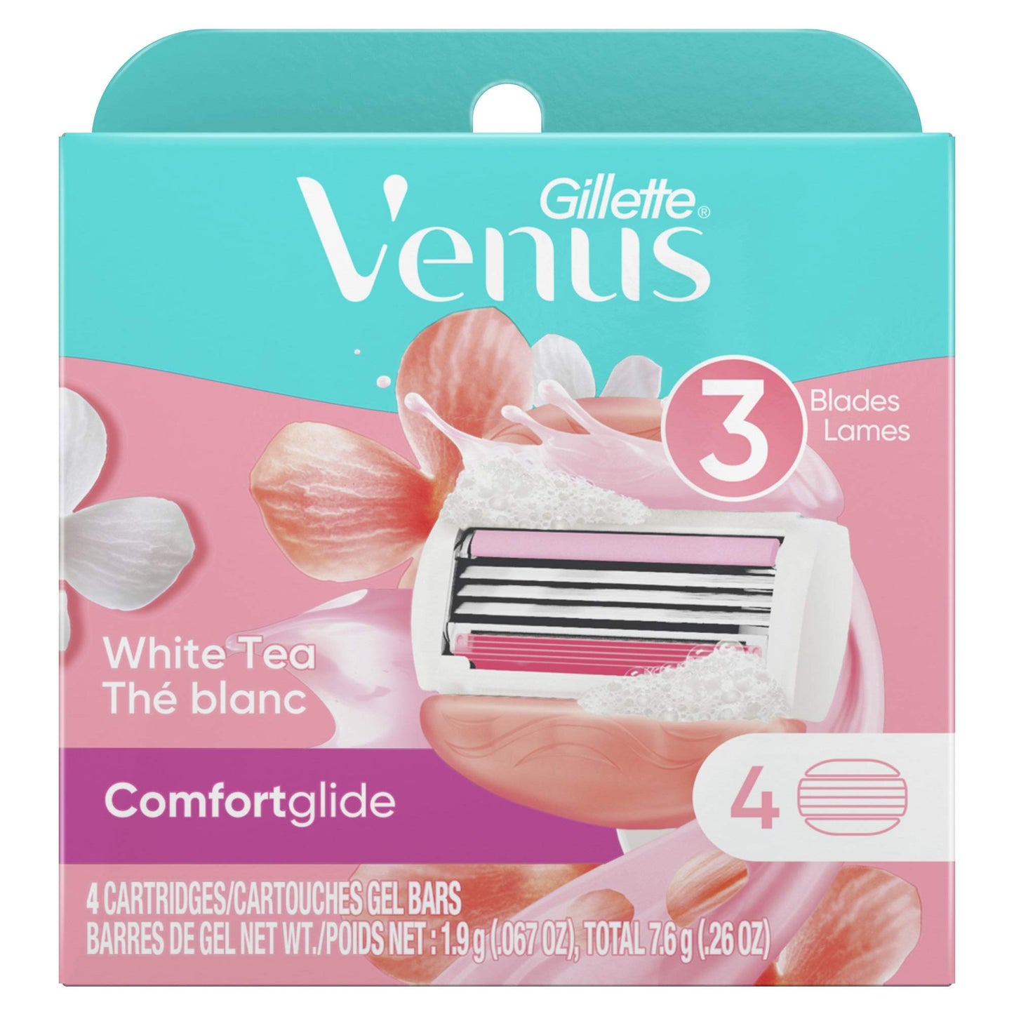 Gillette Venus ComfortGlide White Tea Women's Razor Blades - 4 Refills Beauty and Personal Care Gillette Venus