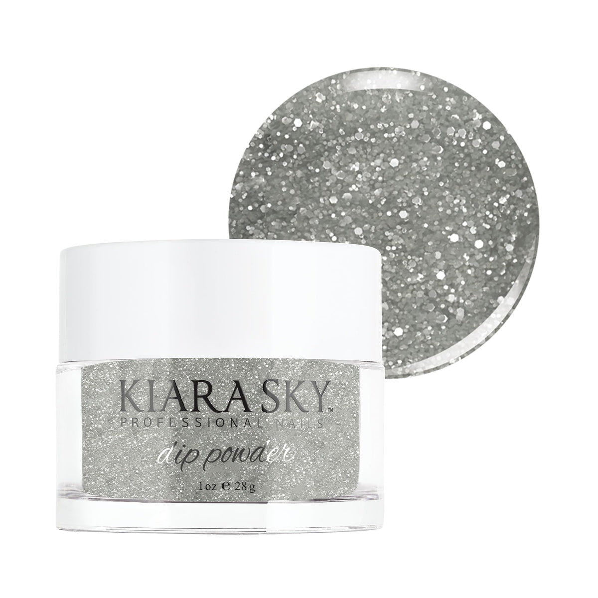 Kiara Sky Dip Powder Silver Tones 1 oz, Strobe Light