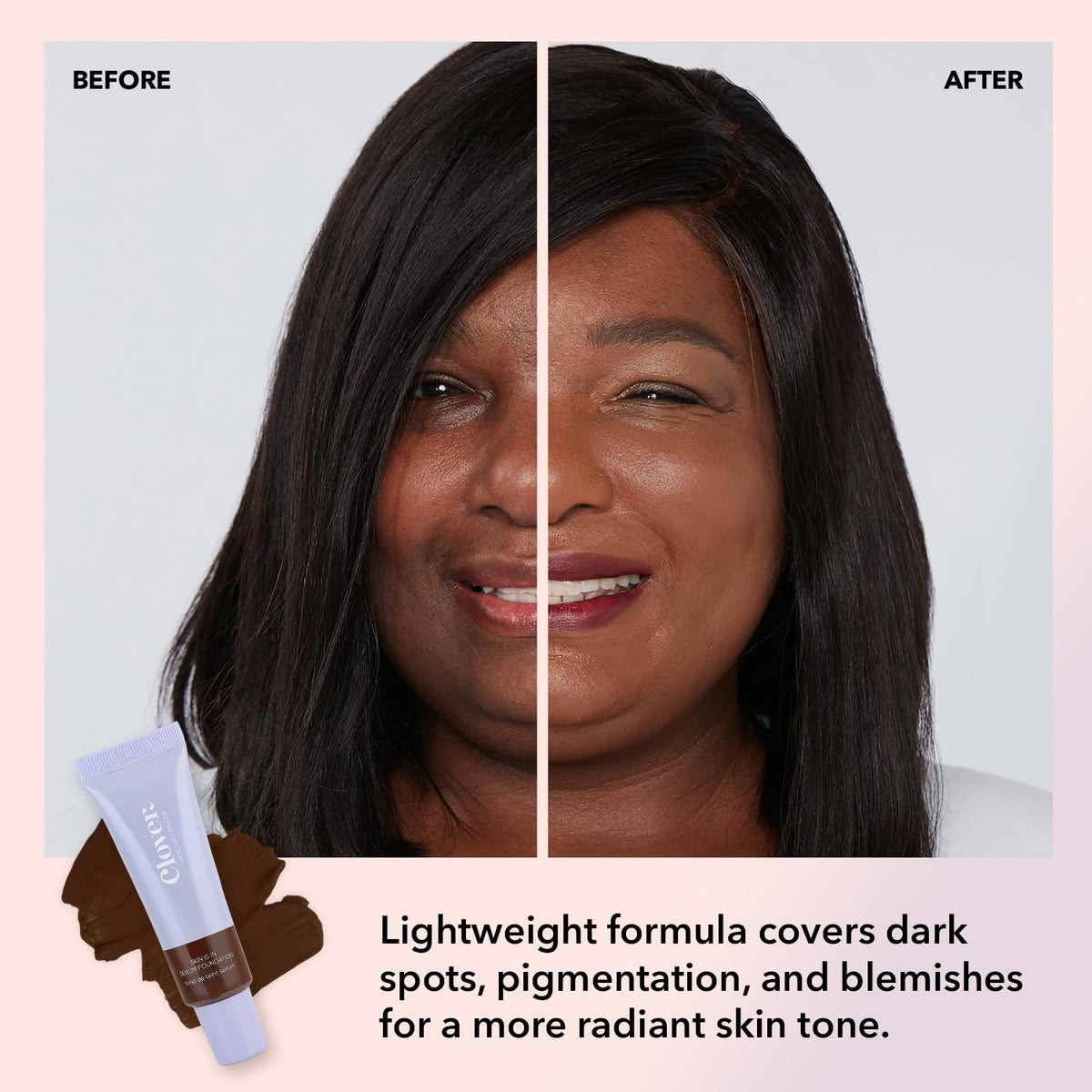 Clover Skin Is In Serum Foundation | Hydrating Face Serum, Lightweight Foundation, Cruelty-Free & Vegan | With Squalane And Sunflower Seed Wax | 30 ml