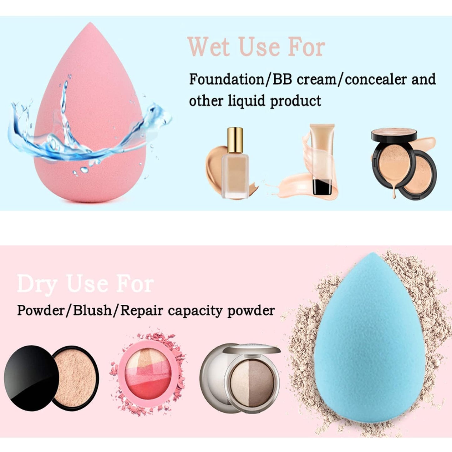 Makeup Brushes DUAIU 15PCs Marble Makeup Brush Set Premium Synthetic Kabuki Powder Blush Contour Foundation Concealer Eyeshadow Brushes with Makeup Beauty & Personal Care DUAIU