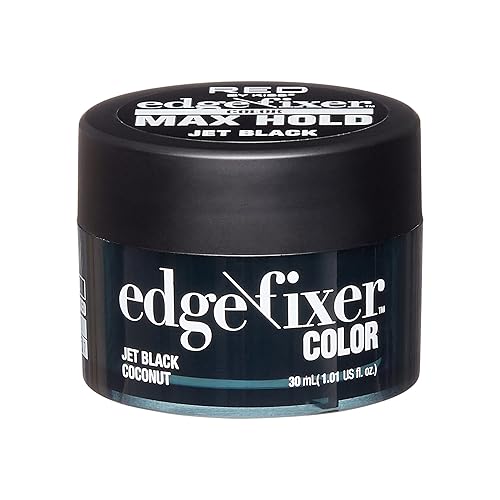 Red by Kiss Color Edge Fixer 24HR Max Hold Edge Control Pomade for Fly Away and Edge Frizz Hair (Jet Black) (30mL) Beauty & Personal Care Red by Kiss