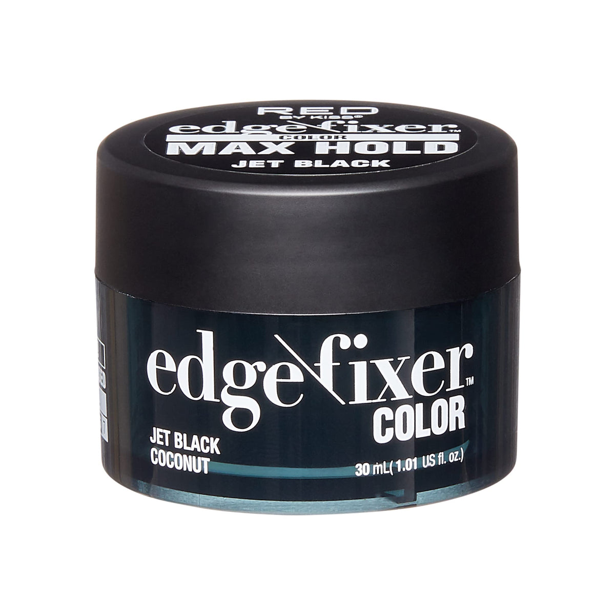 Red by Kiss Color Edge Fixer 24HR Max Hold Edge Control Pomade for Fly Away and Edge Frizz Hair (Jet Black) (30mL) Beauty & Personal Care Red by Kiss