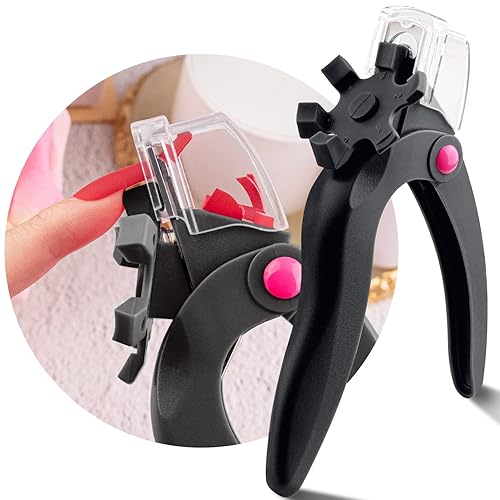 Belleboost Adjustable Acrylic Nail Clippers with Sizer, Catcher and Length Measurement, Black Professional Dial Stainless Steel Blade Nail Tips Beauty & Personal Care BELLEBOOST