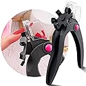 Belleboost Adjustable Acrylic Nail Clippers with Sizer, Catcher and Length Measurement, Black Professional Dial Stainless Steel Blade Nail Tips Beauty & Personal Care BELLEBOOST