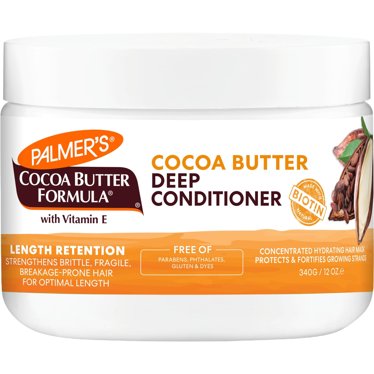 Palmer's Cocoa Butter & Biotin Length Retention Deep Conditioner, Strengthen, Nourish and Restore Elasticity and Shine, Suitable for All Curly Hair Beauty & Personal Care Palmer's