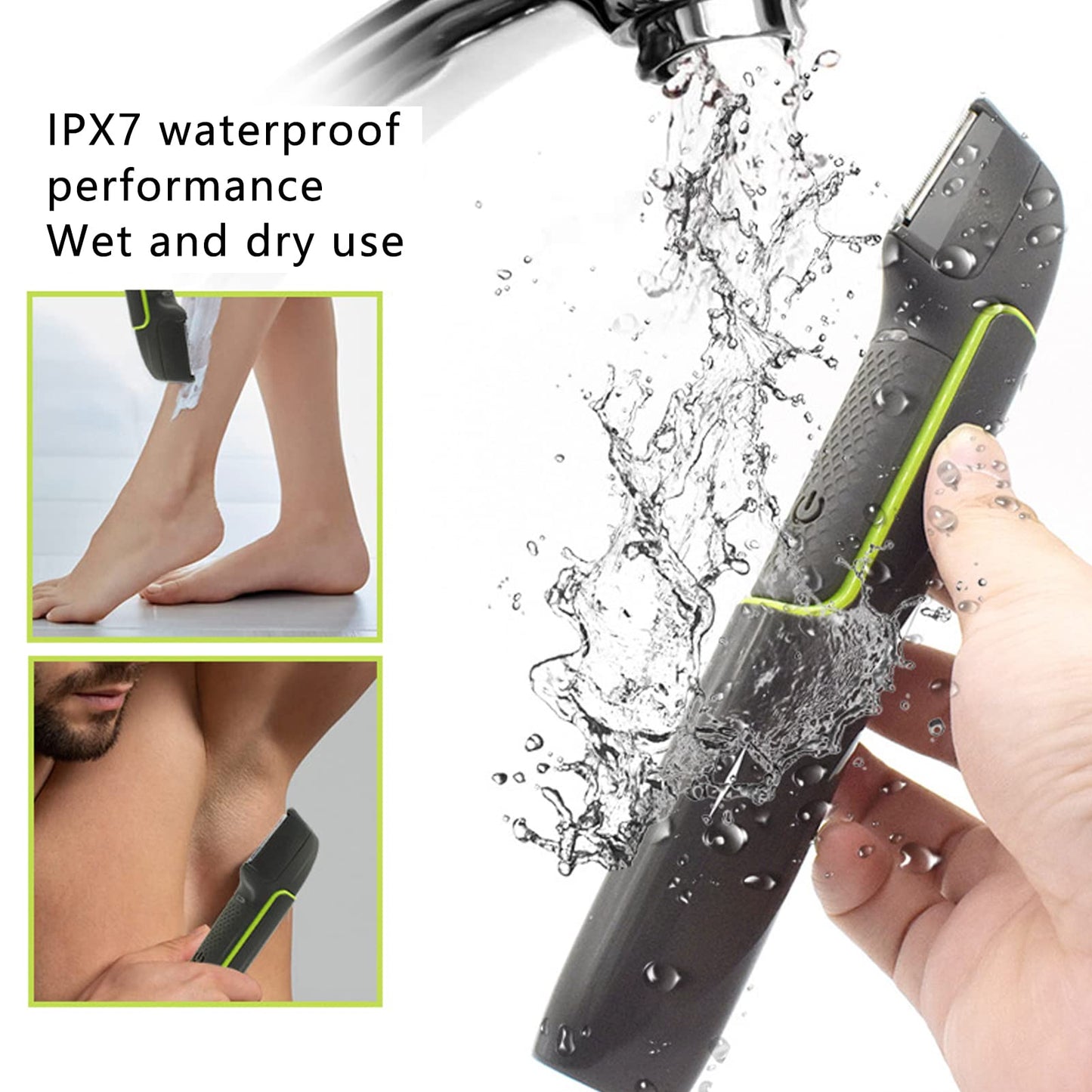 with R Shaped Rounded Corner, Multi Function for Beard Shaving, Body Hair Cutting, Sideburn Trimming, Ergonomic Handle, Retractable, and Beauty and Personal Care ZJchao