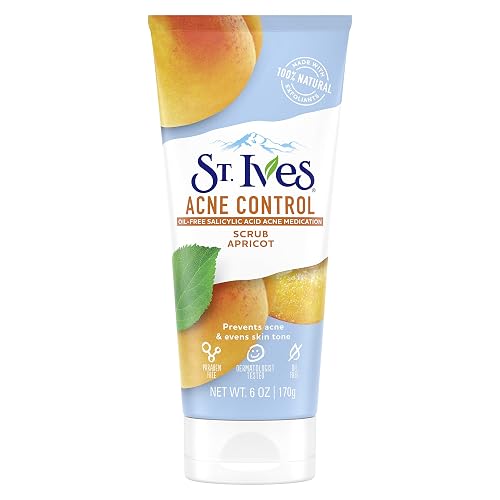 St. Ives Acne Control Face Scrub Deeply Exfoliates and Prevents Acne for Smooth, Glowing Skin Apricot Made with Oil-Free Salicylic Acid Acne Beauty & Personal Care St. Ives