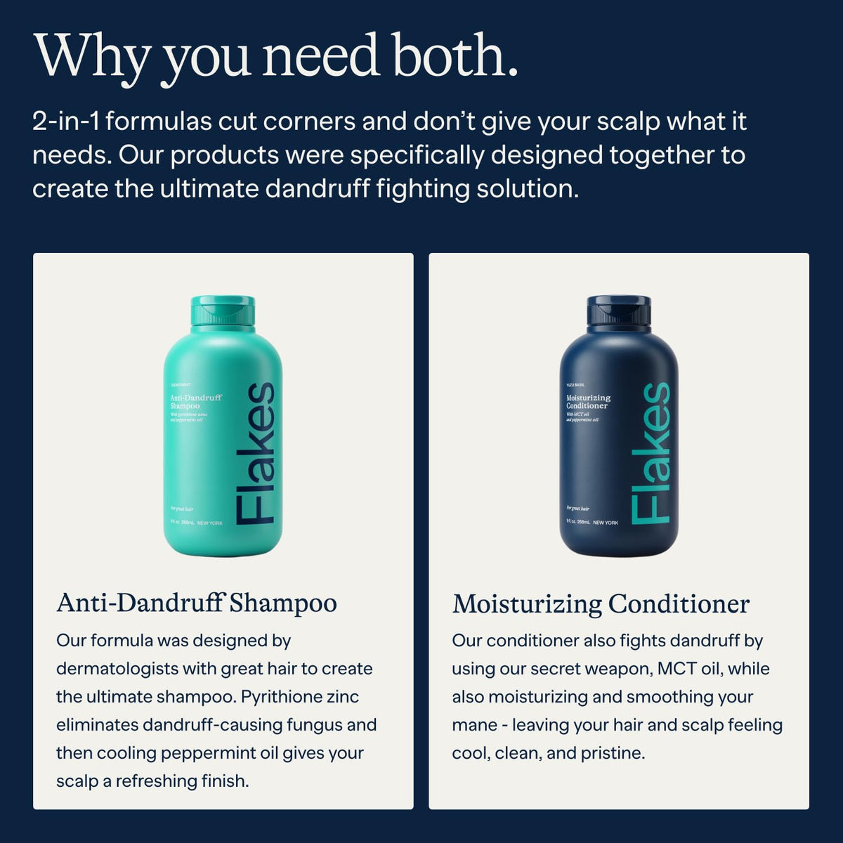 Flakes Anti Dandruff Shampoo and Conditioner Set | Dry, Flaky, & Itchy Scalp Shampoo | Sulfate & Paraben Free for Healthy Hair | Hydrating Shampoo Beauty & Personal Care Flakes