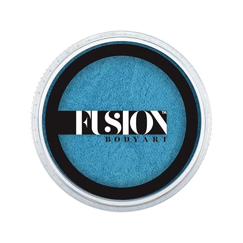 Fusion Body Art Pro Face Paint | Pearl Winter Blue (25gm), Professional Quality Water Activated Shimmery Face and Body Paint Supplies Single Metallic Beauty & Personal Care FUSION BODY ART
