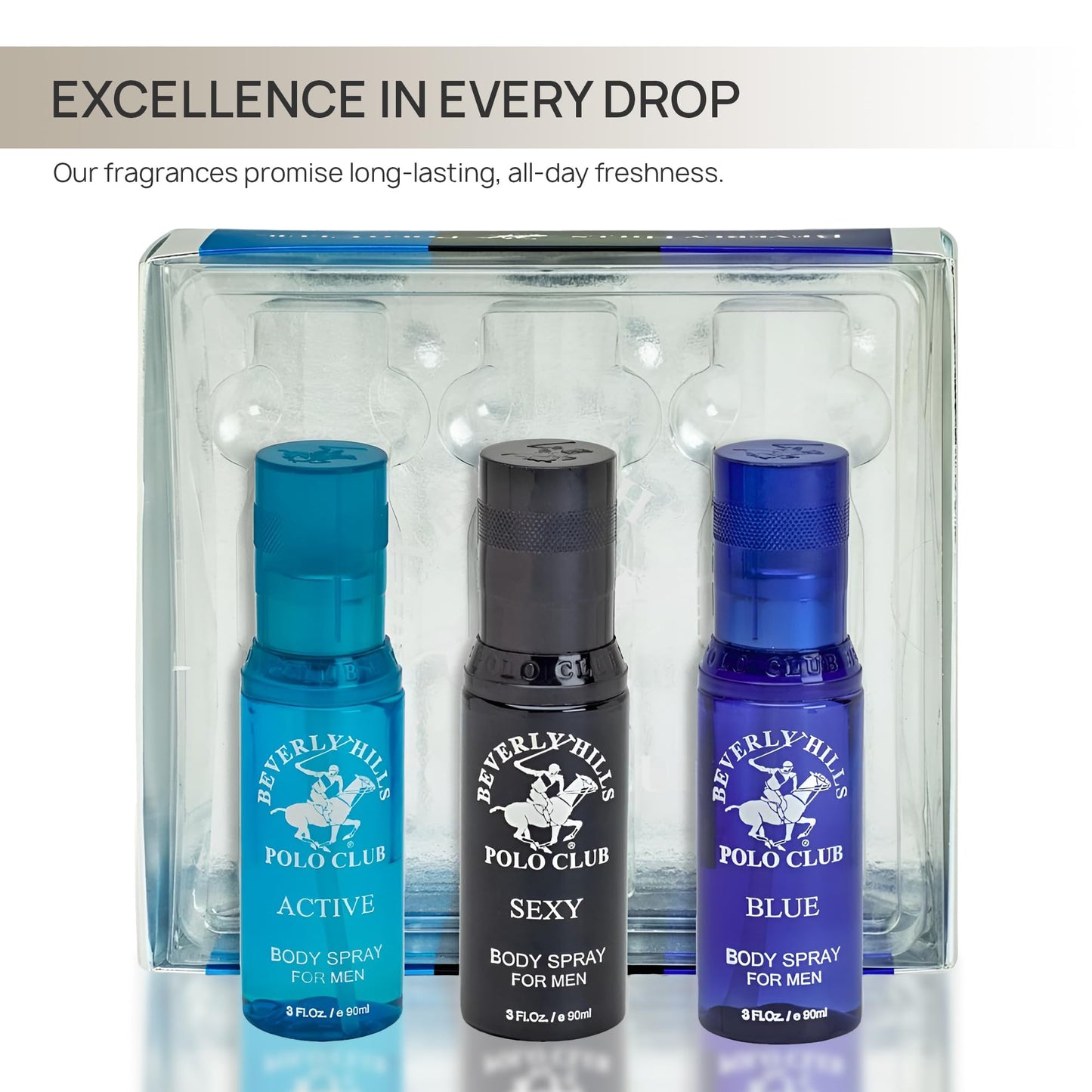 Beverly Hills Polo Club Men's Body Spray Collection Gift Set Featuring Luxury Designer Cologne Scents for Long Lasting Freshness Beauty & Personal Care Beverly Hills Polo Club