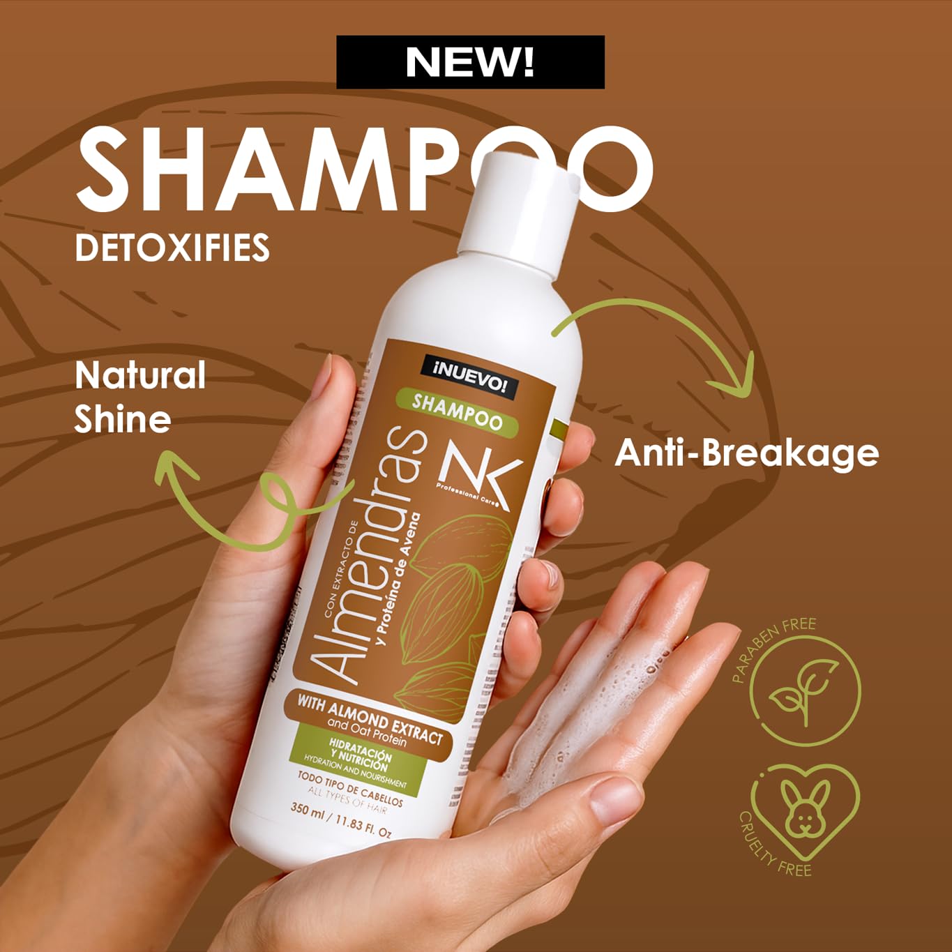 NK Almond Shampoo and Hair Mask Set - Based on almond extract and oat protein - All hair types, especially weak and dry hair. Beauty & Personal Care NK Professional Care