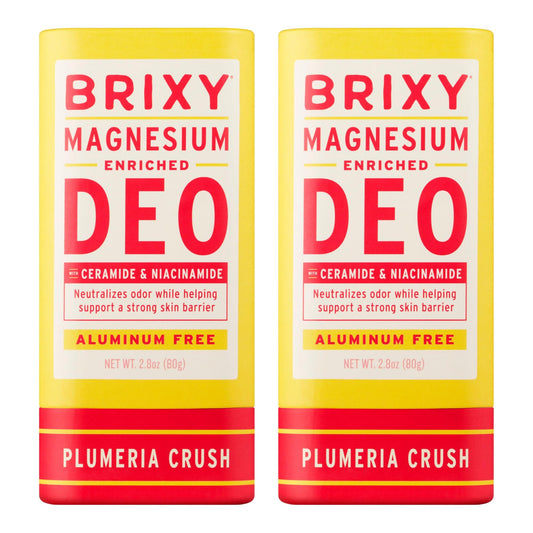 BRIXY Magnesium Deodorant, Ceramide & Niacinamide, Aluminum Free, Baking Soda Free, Plastic Free Packaging, Vegan and Certified Cruelty Free, Patent Beauty and Personal Care BRIXY