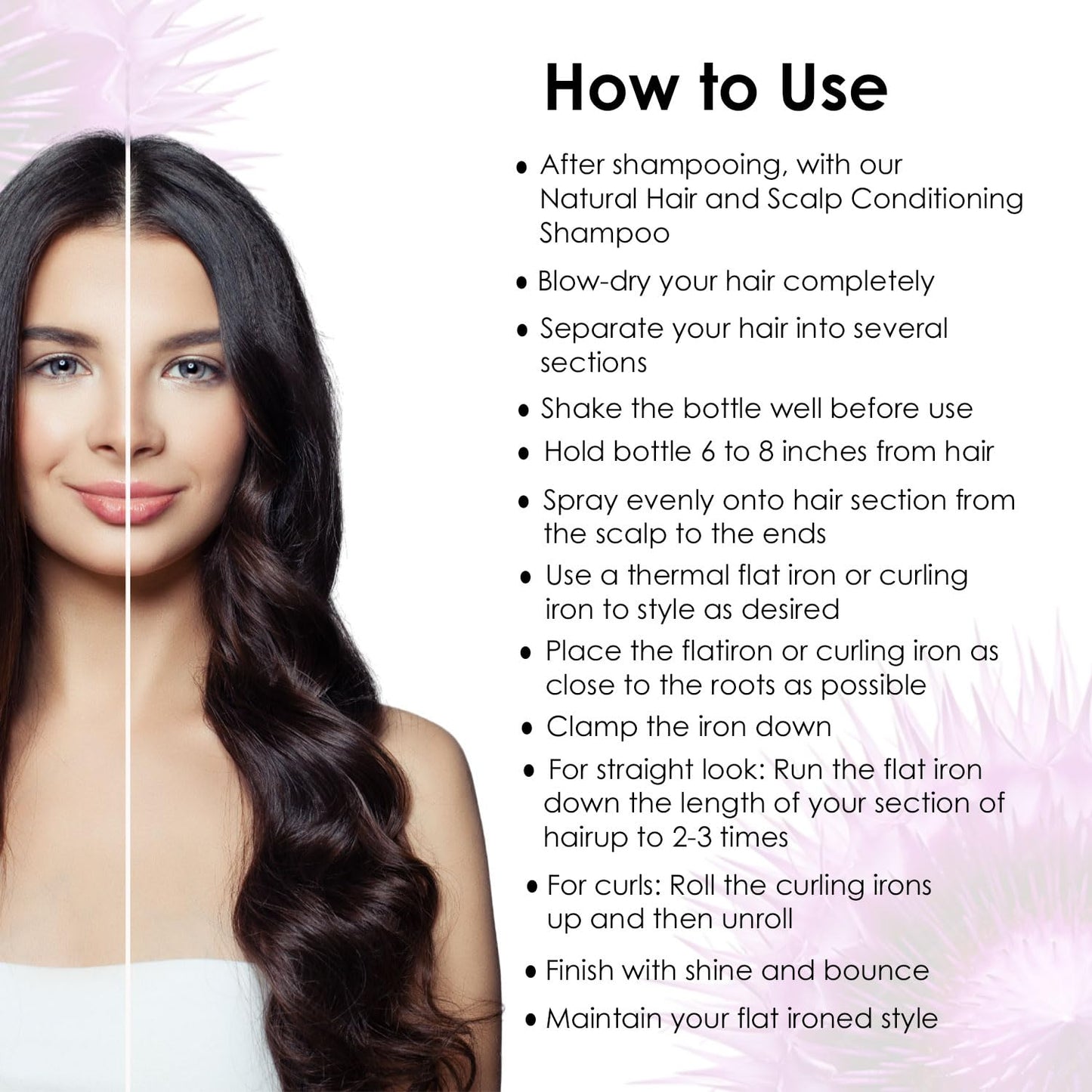 Hicks Edges Natural Hair and Scalp Bounce Flat Iron Spray, Smooth Bouncy Curls, Holds without Spritz with Heat Protection, Non-Sticky and Non Flaky Beauty & Personal Care Ruth Hicks Enterprise