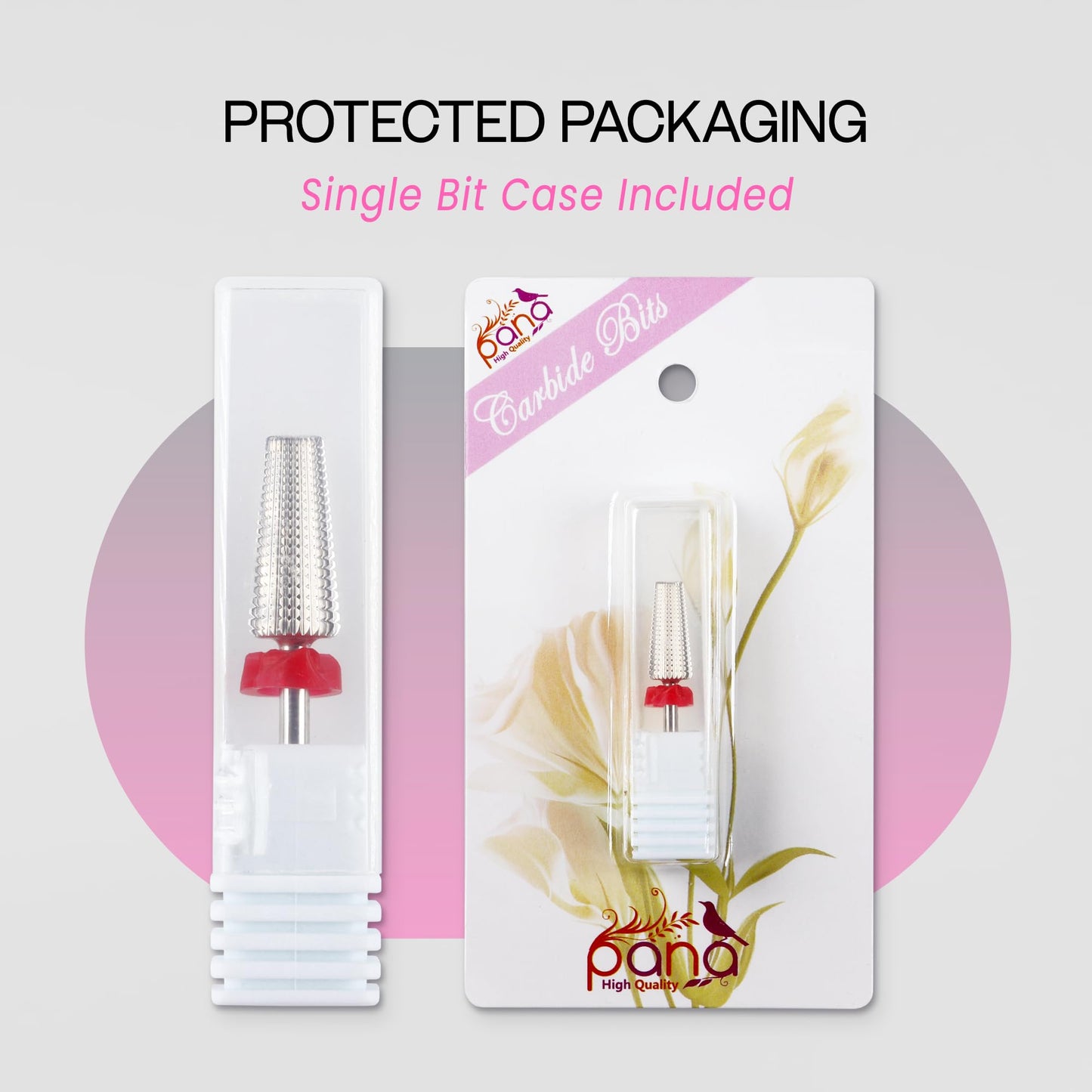 PANA Nail Carbide 5 in 1 Bit - Two Way Rotate use for Both Left and Right Handed - Fast Remove Acrylic or Hard Gel - 3/32" Shank - Manicure, Nail Art Beauty & Personal Care PANA