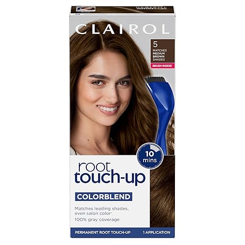 Clairol Root Touch-Up by Nice'n Easy Permanent Hair Dye, 5 Medium Brown Hair Color | 100% Gray Coverage | Easy Brush Application | Matches Beauty & Personal Care Clairol