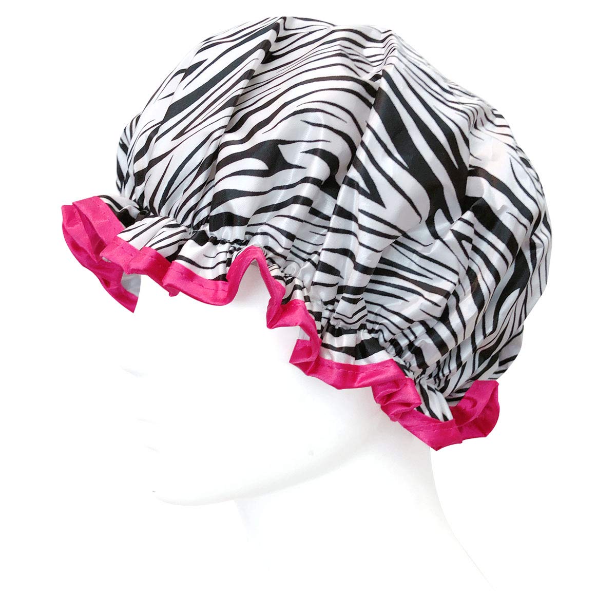 allydrew Reusable Women's Waterproof Shower Caps for Long Hair, Zebra Beauty & Personal Care allydrew