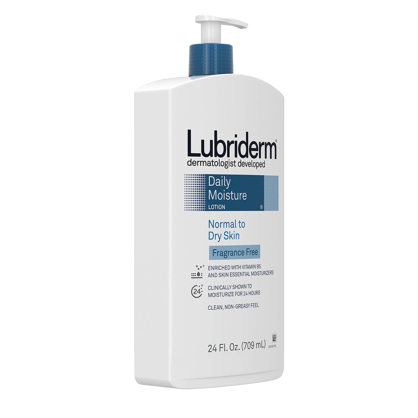 Lubriderm Daily Moisture Hydrating Unscented Body Lotion with Vitamin B5 for Normal to Dry Skin, Non-Greasy and Fragrance-Free Lotion. 24 fl. oz Beauty & Personal Care Lubriderm