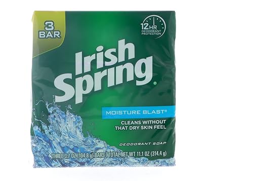 Irish Spring Deodorant Soap Moisture Blast 3.75 oz 3 bar (2 pack) Beauty & Personal Care Irish Spring