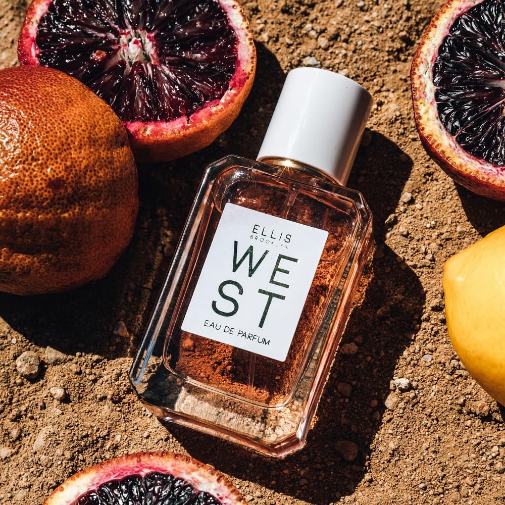 Ellis Brooklyn WEST Eau De Parfum Travel Spray - Blood Orange Pear Blossom Vetiver - Clean Vegan Non Toxic Unisex Fragrance - 10 ml Beauty & Personal Care Ellis Brooklyn